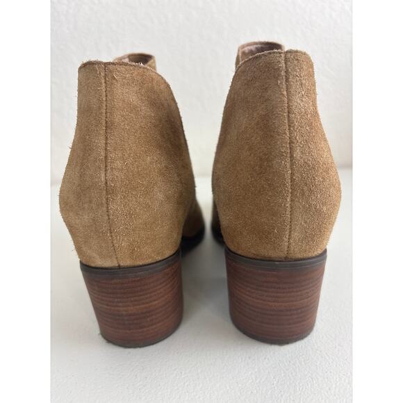 Jessica Simpson Tandra Camel Suede Leather High Heel Ankle Boot Size 8.5 - Picture 6 of 12